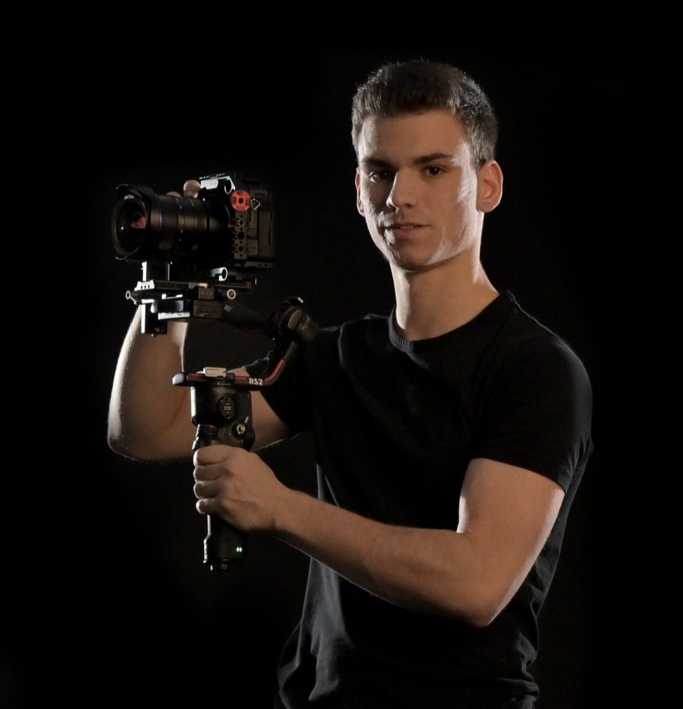 David Katz mit Kamera-Rig im Studio